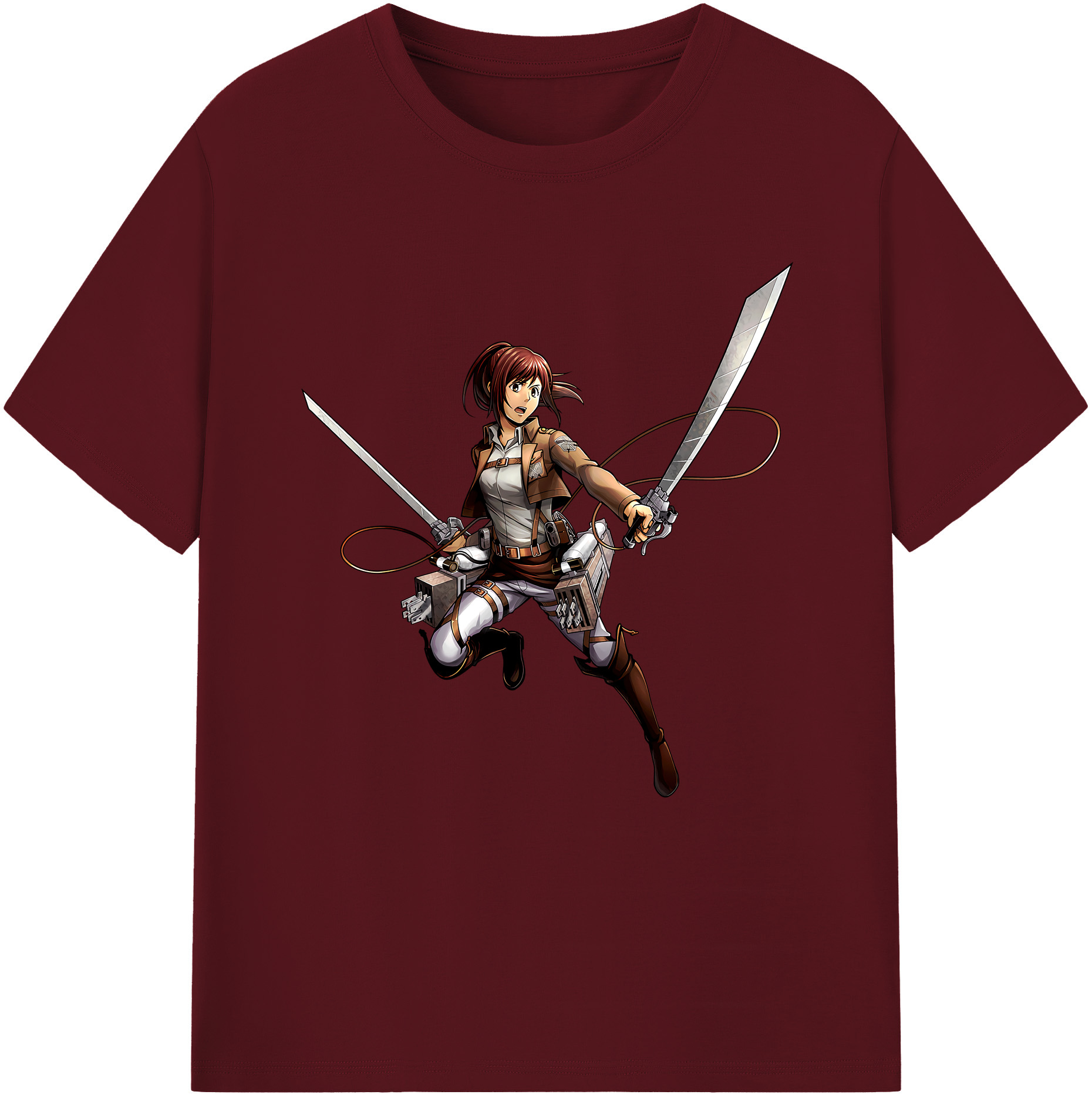 （画像用） 進撃の巨人 サシャ·ブラウス Attack on Titan Sasha Blaus 綿100％半袖Tシャツ（フロントプリント）